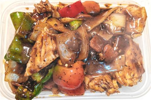 43________chicken with green peppers in black bean sauce(hot)